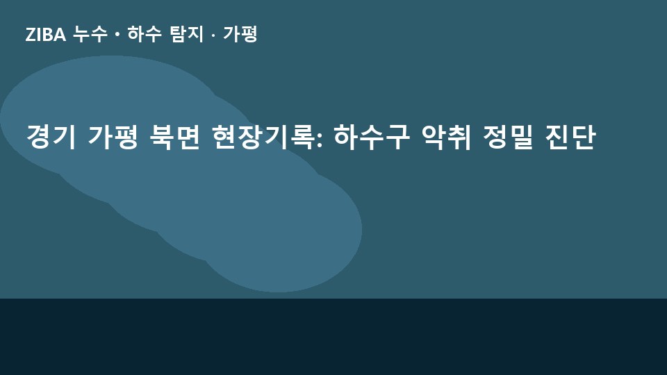경기 가평 북면 현장기록: 하수구 악취 정밀 진단