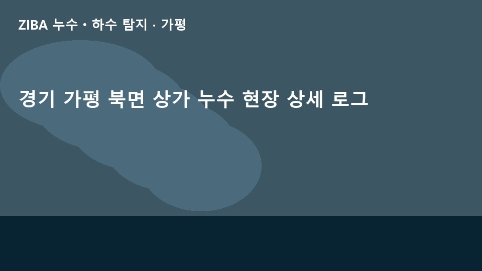 경기 가평 북면 상가 누수 현장 상세 로그